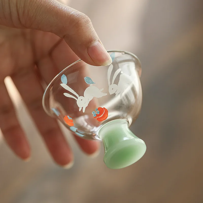 الإبداع عالية القدم فناجين الشاي عالية الشعور طعم الشاي ماستر كوب صانع المنزل الصينية مقاومة للحرارة فنجان الشاي أواني الشرب المنزلية