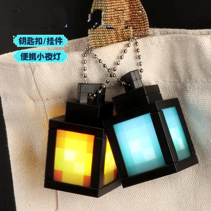 Pixel Style Night Light Portable Lantern Tabletop Ornament Lantern Diy Interior Decoration Festival Creative Atmosphere Light