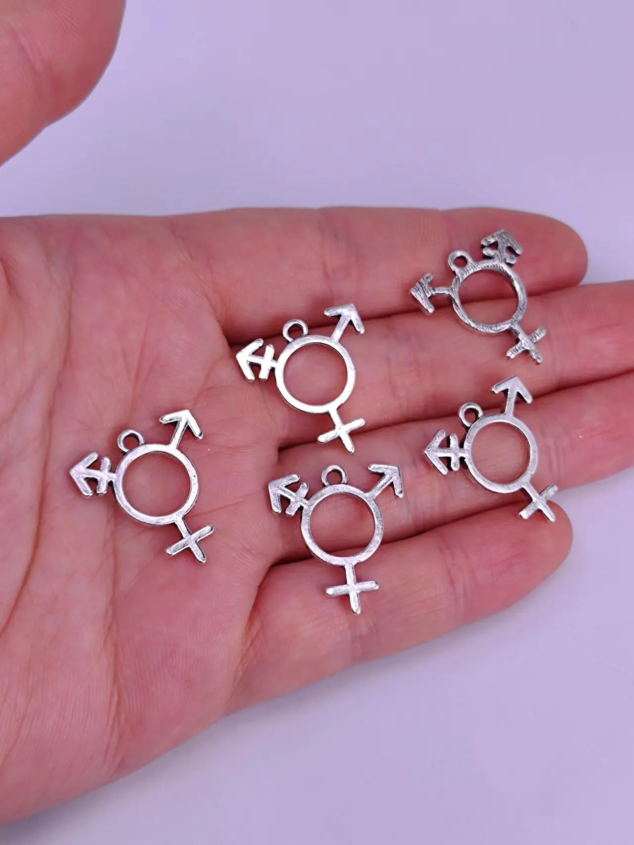 50pcs Transgender Pride identities non Binary lgbt Trans Pride pendant Gifts Jewelry for women man Accessories