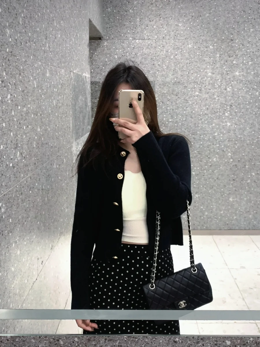 트위드 자켓 퍼플 여성용 가을 셔링 자수 시크 프린지 레이디 빈티지 스팽글 디자인 크롭 클래식 플레인 장식