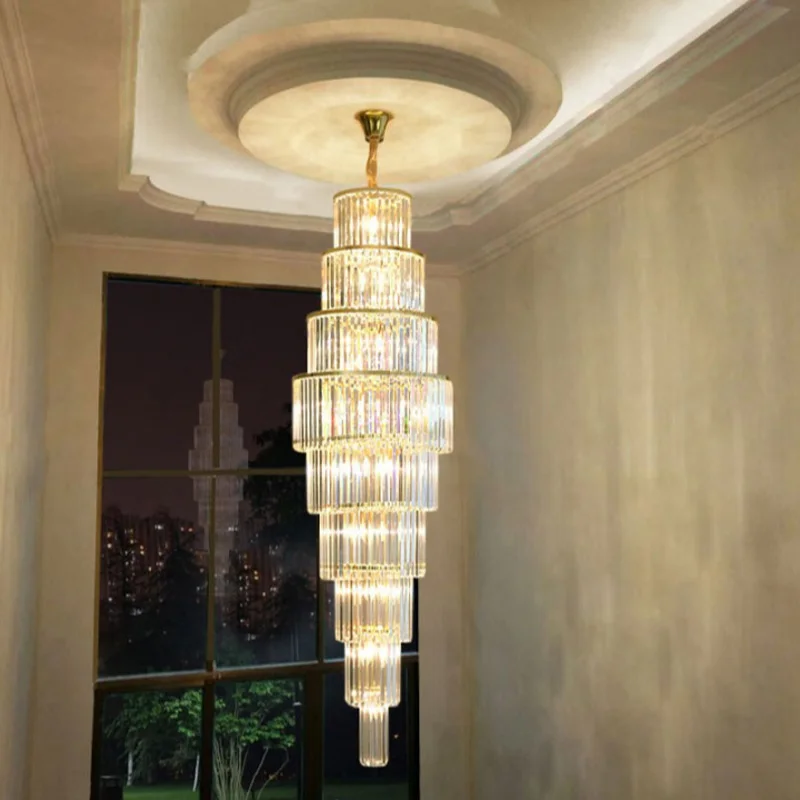 

Роскошные хрустальные люстры, освещение для дома, гостиной, комнатная вилла, дуплекс, украшение в чердаке, лофт, потолочные подвесные светильники, светильники
