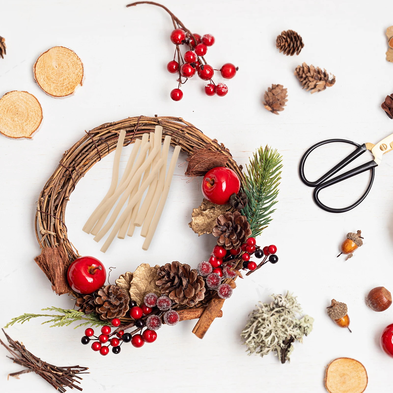 

10pcs Mini Branch Props for Crafting Wood Natural DIY Crafts Decoration Dry Branches Home Ornament Wreaths Gift for Decoration