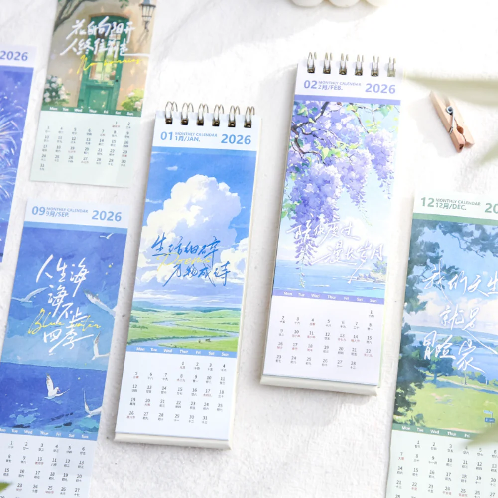 Mini Desktop Calendar Mini Tabletop Flip Calendar Student Schedule Planner Creative 2026 Desk Calendar For Student Use Gift