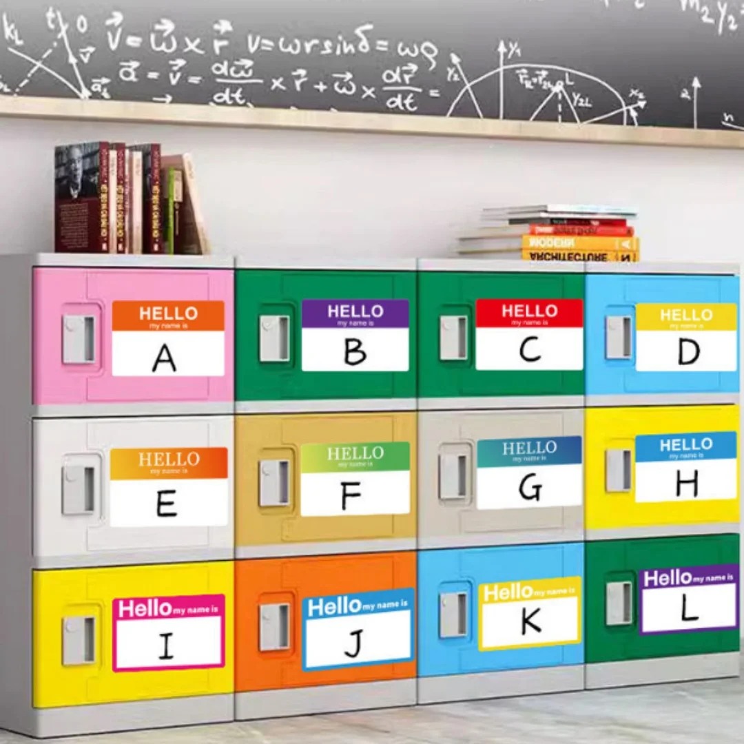10pc Rectangular Self-Adhesive Name Label Stickers For School Office Item Identification Storage Classification Back To School