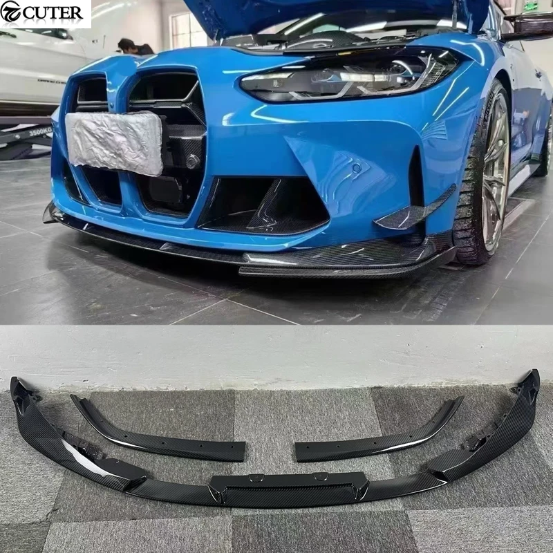 

G80 M3 G82 M4 3D Style Dry Carbon Fiber Front Bumper Lip Side Parts Splitter Angle for BMW G80 M3 G82 M4 Car Body Kit 2021