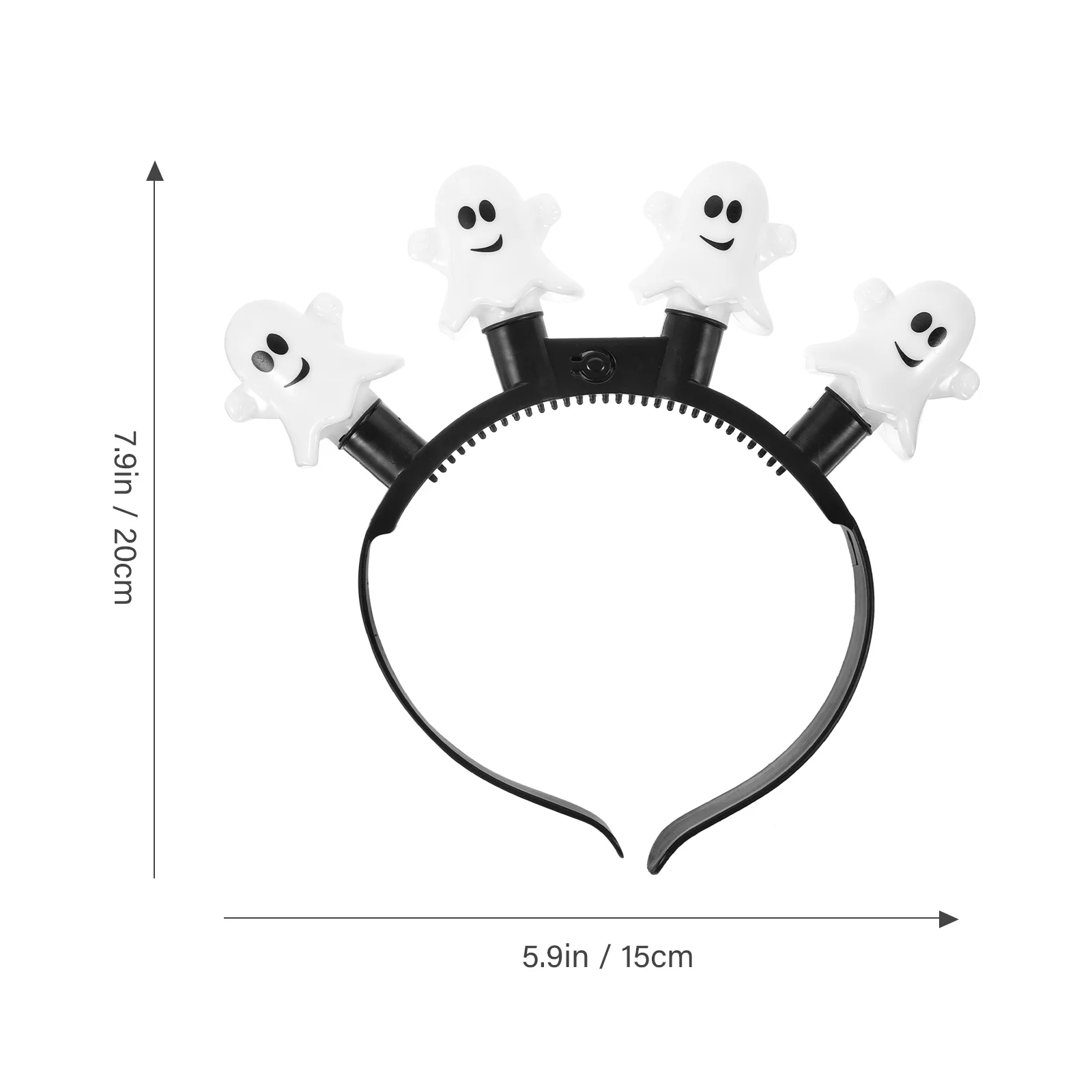 Halloween Geist Stirnband LED Horror Gruseliges Haarschmuck für Frauen Stirnbänder Erwachsene Requisiten