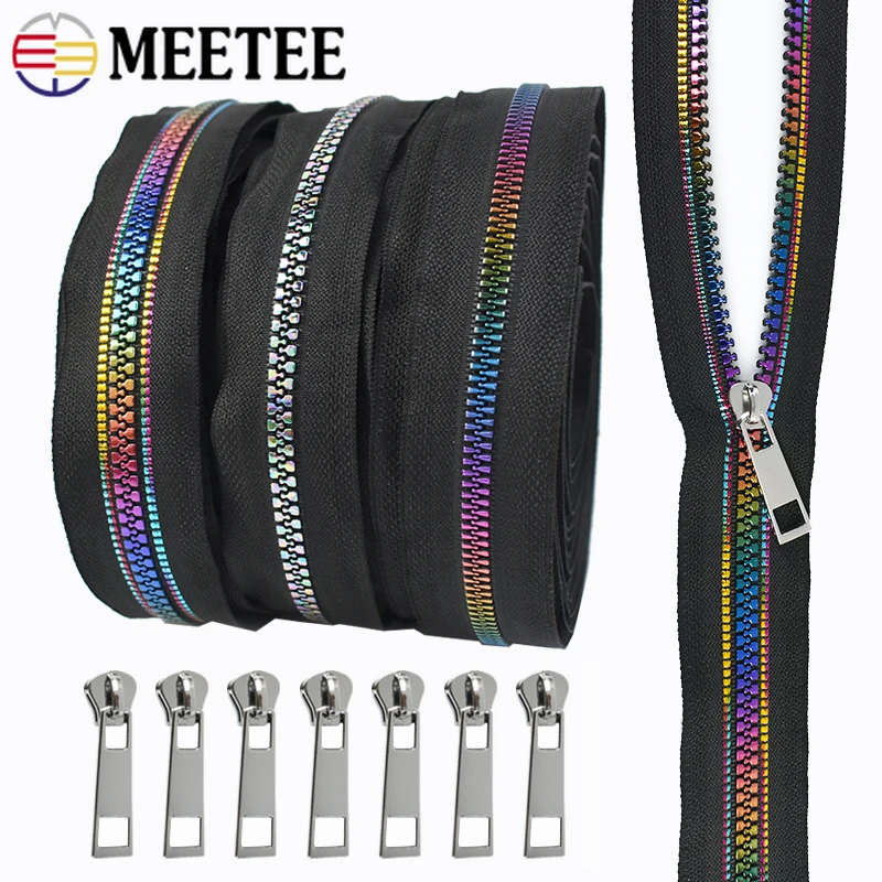 2-5 م 5 #   سحابات من الراتنج مع سحاب المتزلجون أكياس سترة الأسنان الملونة إغلاق البريدي الملابس البريدي طقم تصليح DIY بها بنفسك الخياطة الملحقات