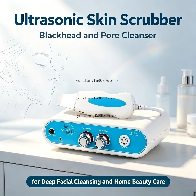 Ultrasonic Skin Scrubber, Blackhead and Pore Cleanser for Deep Facial Cleansing and Home Beauty Care