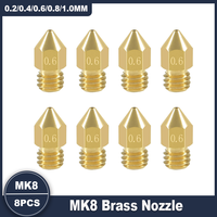 0.4/0.6mm MK8 Extruder Nozzle 3D Printer Nozzle for Creality Ender 3/3 Pro/3 V2, Ender 5/5 Pro, CR-10/10S, Makerbot, 3D Printer