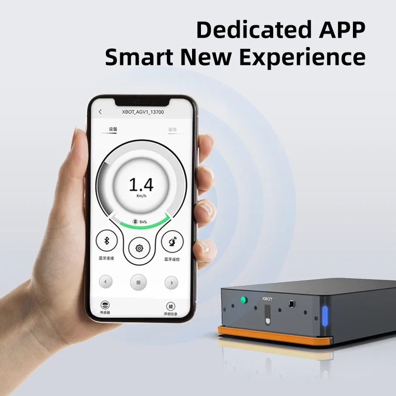 Aparisee-Ankunft Trem Inteligente Transporte Robô, Agv Max. Gestwindigkeit Einstellbar, Host App 300kg