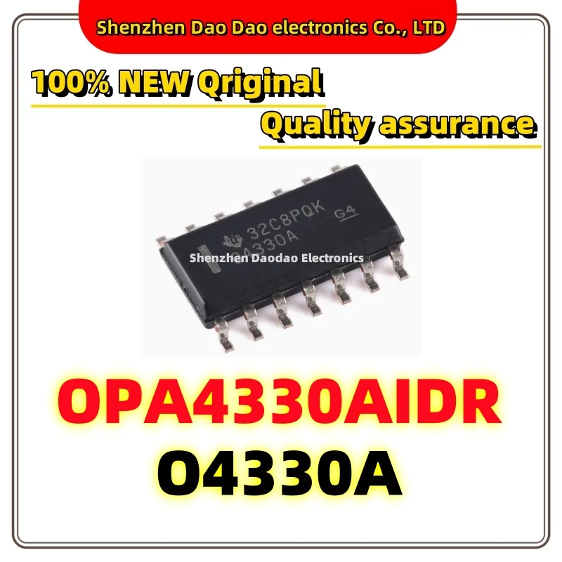 5Pcs OPA4330AIDR O4330A 04330A OPA4330 SOIC-14 four-way precision operational amplifier chip IC new original