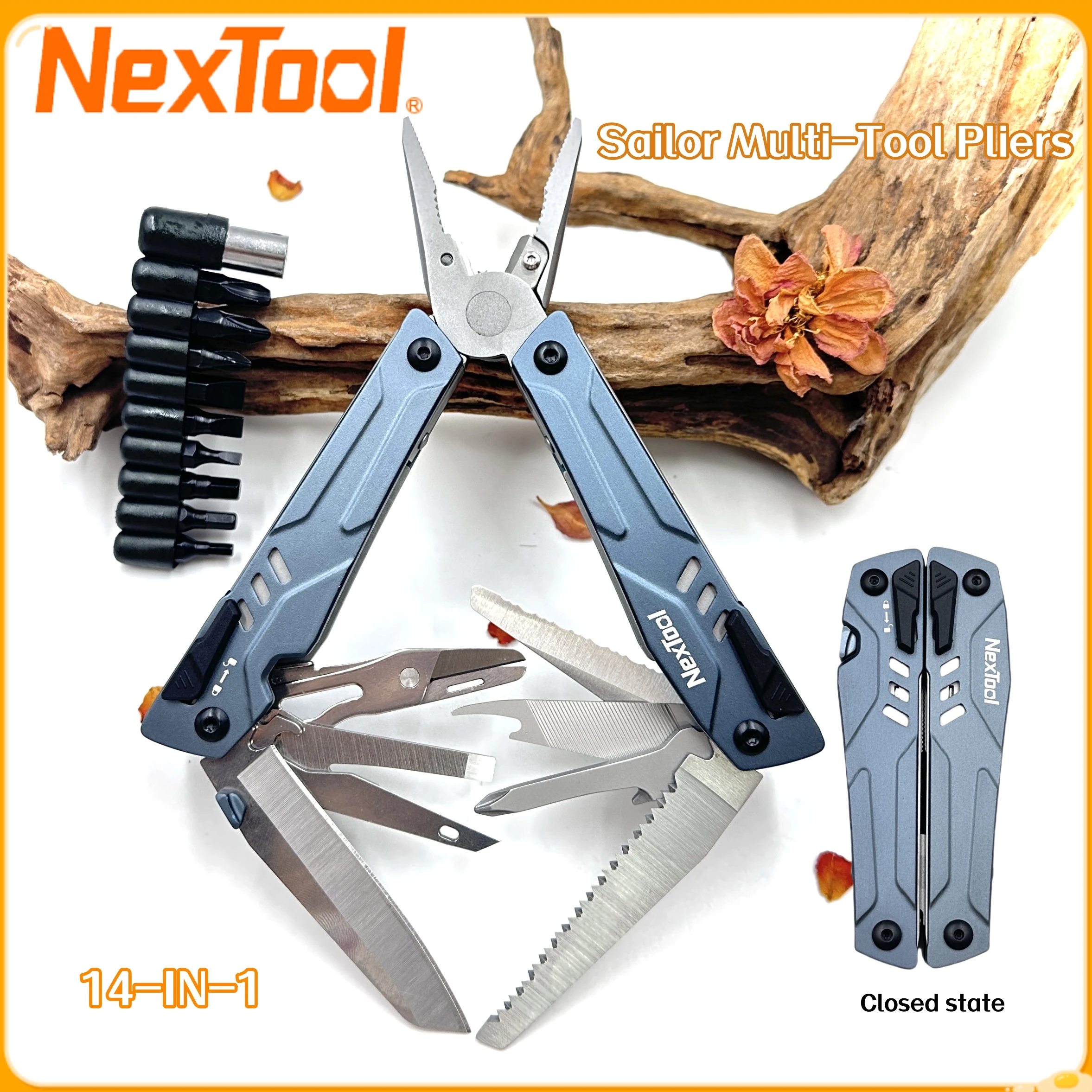 

NexTool 14-IN-1 Sailor Pro Многофункциональные плоскогубцы Портативный складной карманный нож Ножницы Отвертка Многофункциональные инструменты EDC для улицы