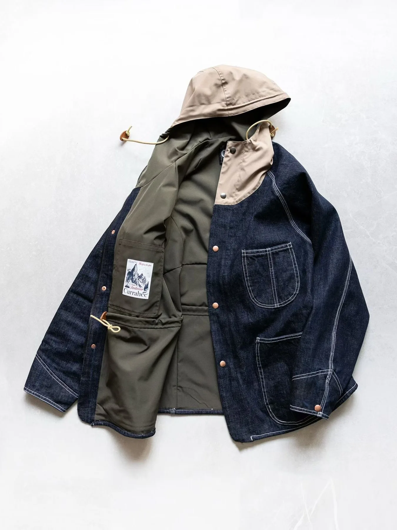 

Джинсовая куртка унисекс в японском ретро-стиле, плотная, свободного кроя, с круглым вырезом, Danner 6040, ковбойская куртка с длинными рукавами и капюшоном