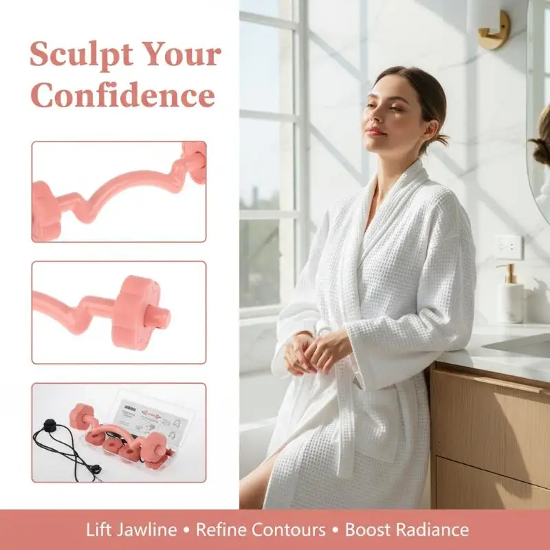 Jaw Slimming Face Mouth Exerciser Barbell Design 1Piece Face Trainer Tool for Youthful Look and Facial Breathing PracticeHotsale