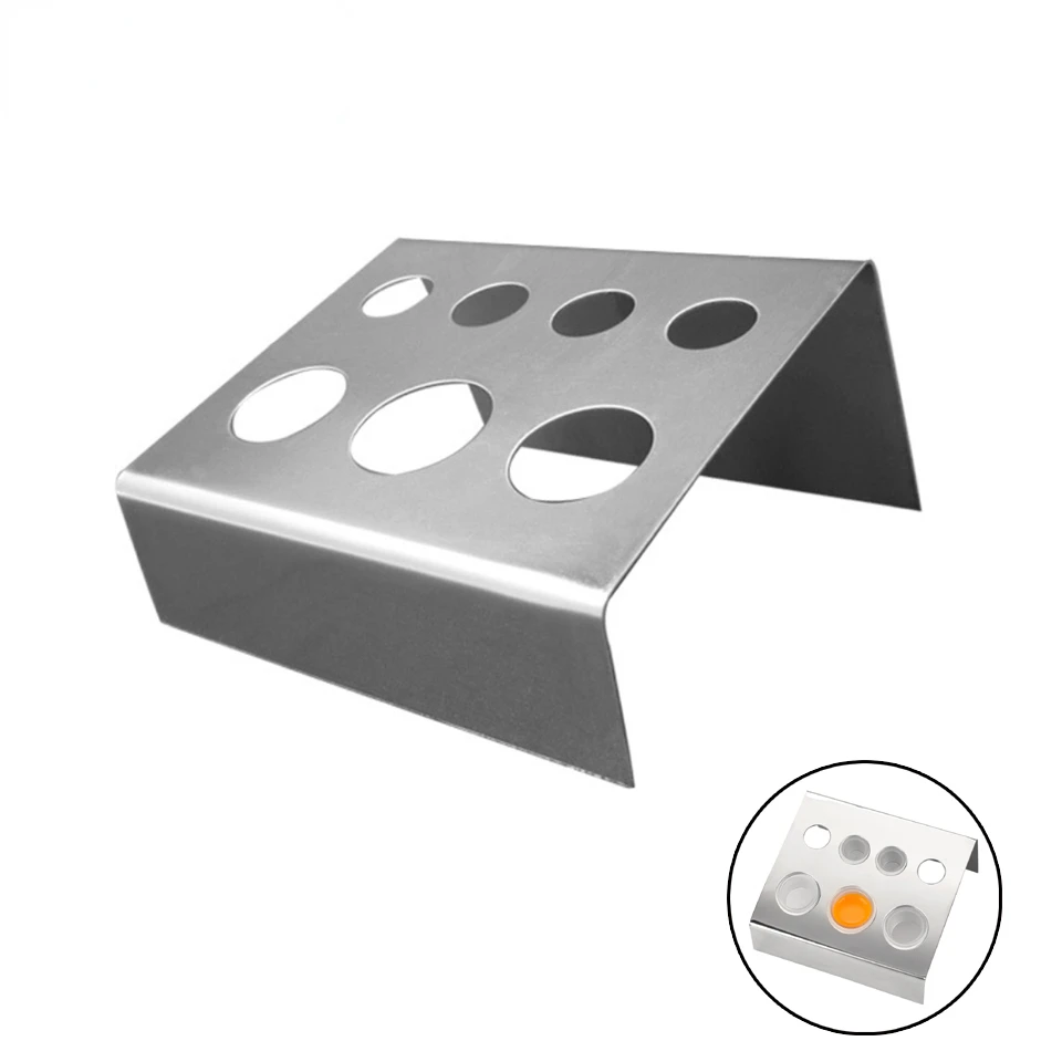 

Stainless Steel Rectangle Cover Tattoo Ink Pigment Cups Caps Stand Holder Storage Container Standing Rack Tattoo Accessories