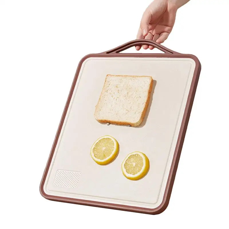 

Double Sided Chopping Board Double Sided Vegetable Board With Diversion Groove And Grater Portable Counter Mat For Home Food