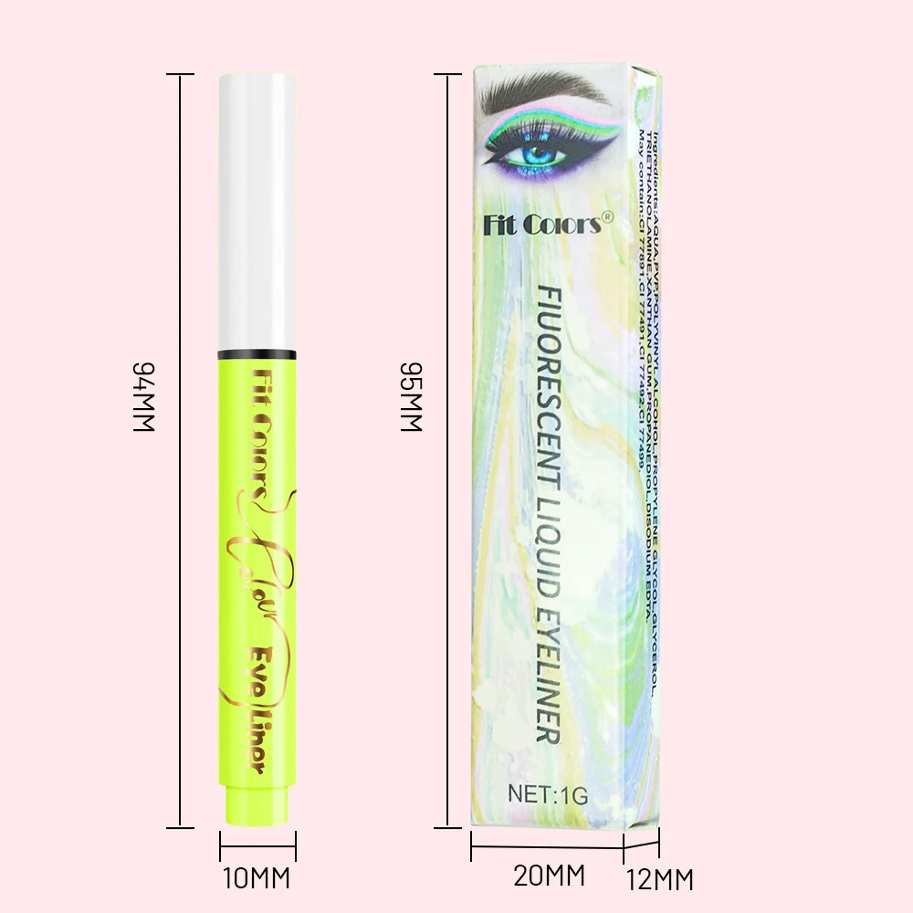 12 สี UV เรืองแสงอายไลเนอร์ Face Body ปากกาสีวันหยุด STAGE PARTY กันน้ํา