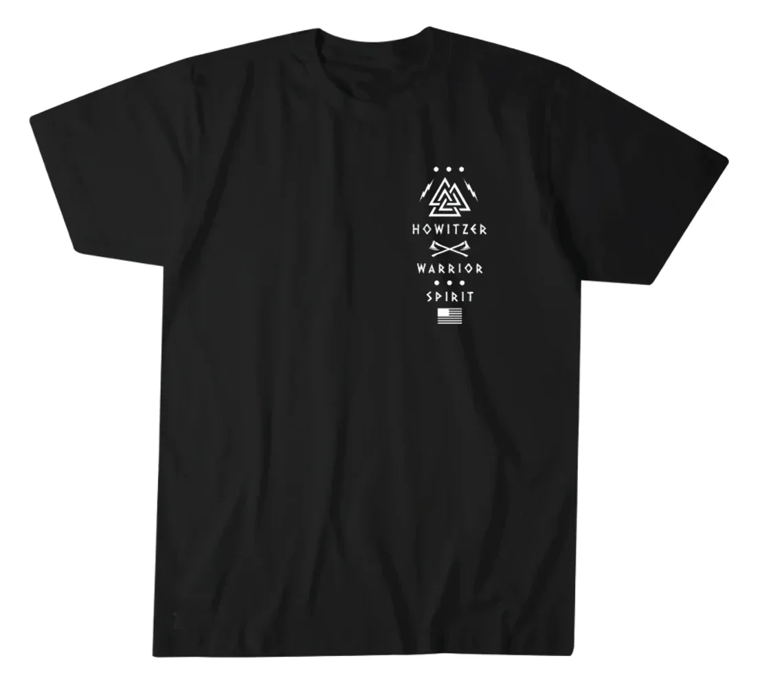 Til Valhalla. Vi king Warrior Spirit Crossed Axe Skull Tactical T-Shirt New 100% Cotton O-Neck Short Sleeve Casual Mens T-shirt