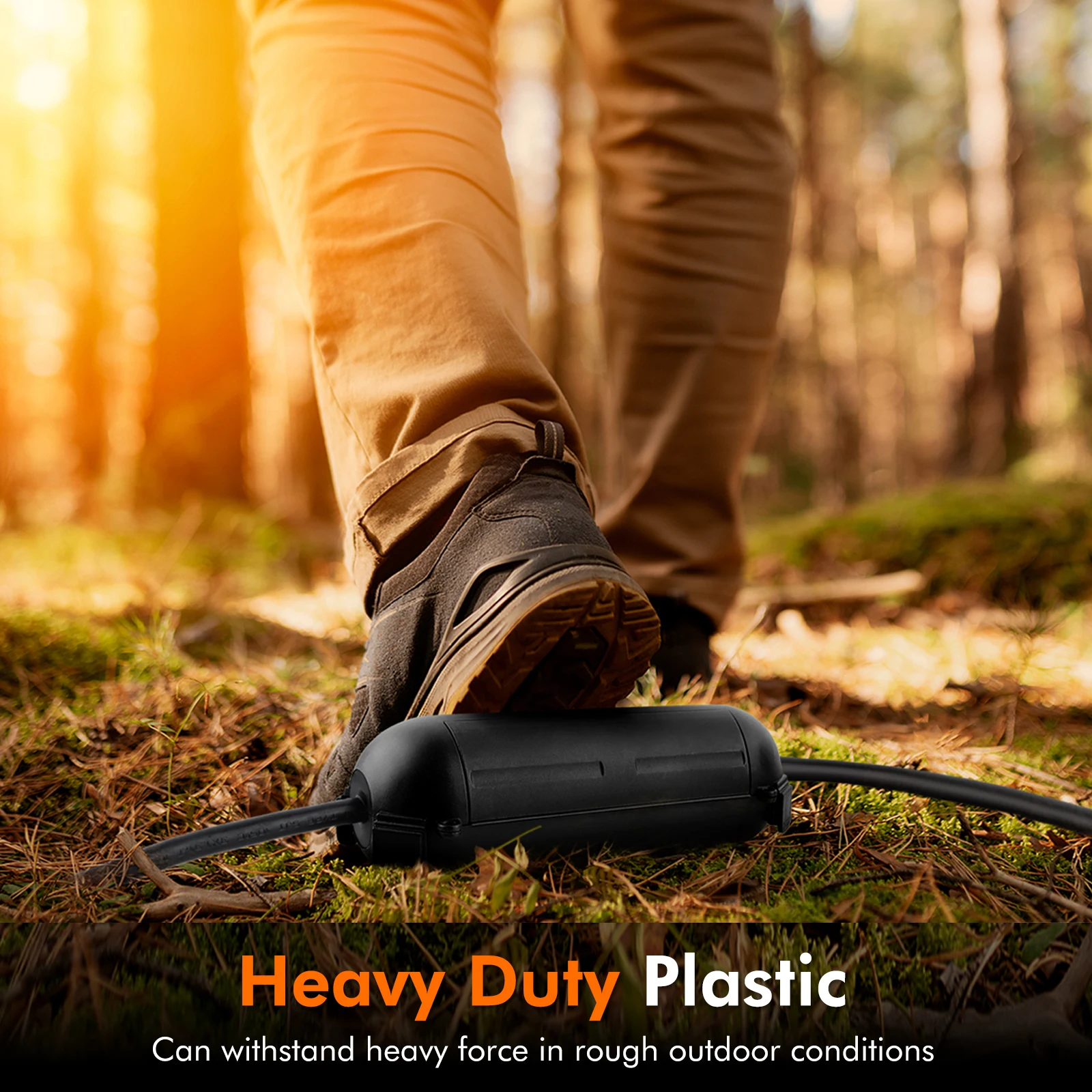 4 عبوات من صندوق توصيل خارجي صغير IP44 مقاوم للماء، غطاء أمان لسلك تمديد مقاوم للطقس للمقابس الخارجية والأضواء والكابلات