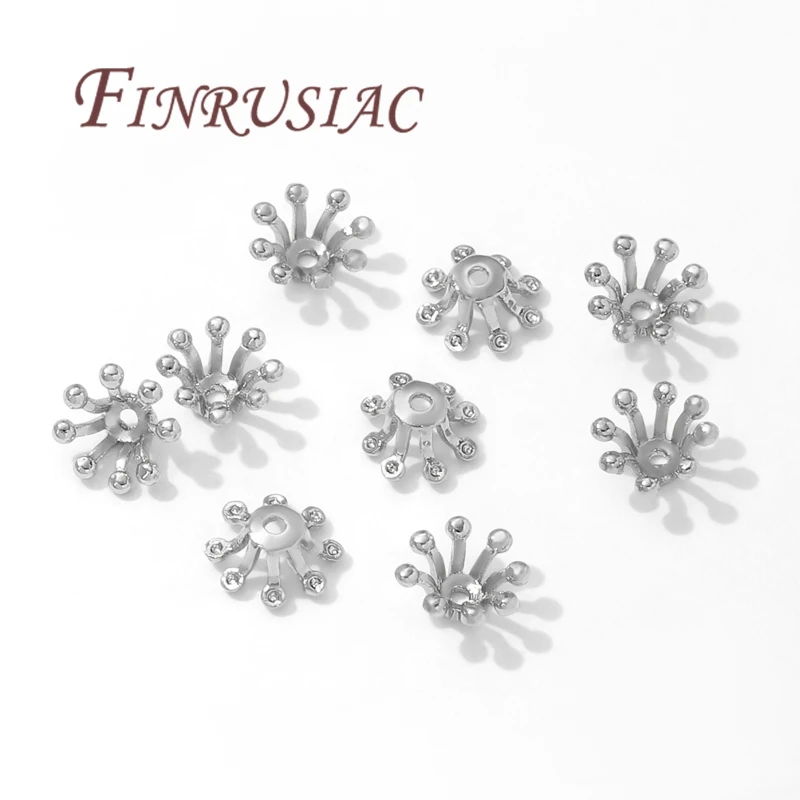 14K Gold Plated Flower Bead Caps,Brass Bead Caps For Bracelets Making,DIY Jewelry Accessories,Caps For Beads view 4