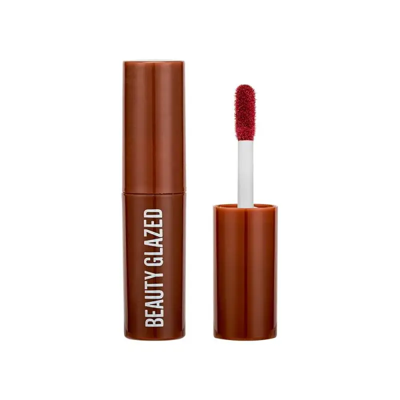 Brillo de labios líquido para maquillaje de larga duración, brillo de labios de terciopelo rojo, resistente al agua, 1 ~ 4 piezas