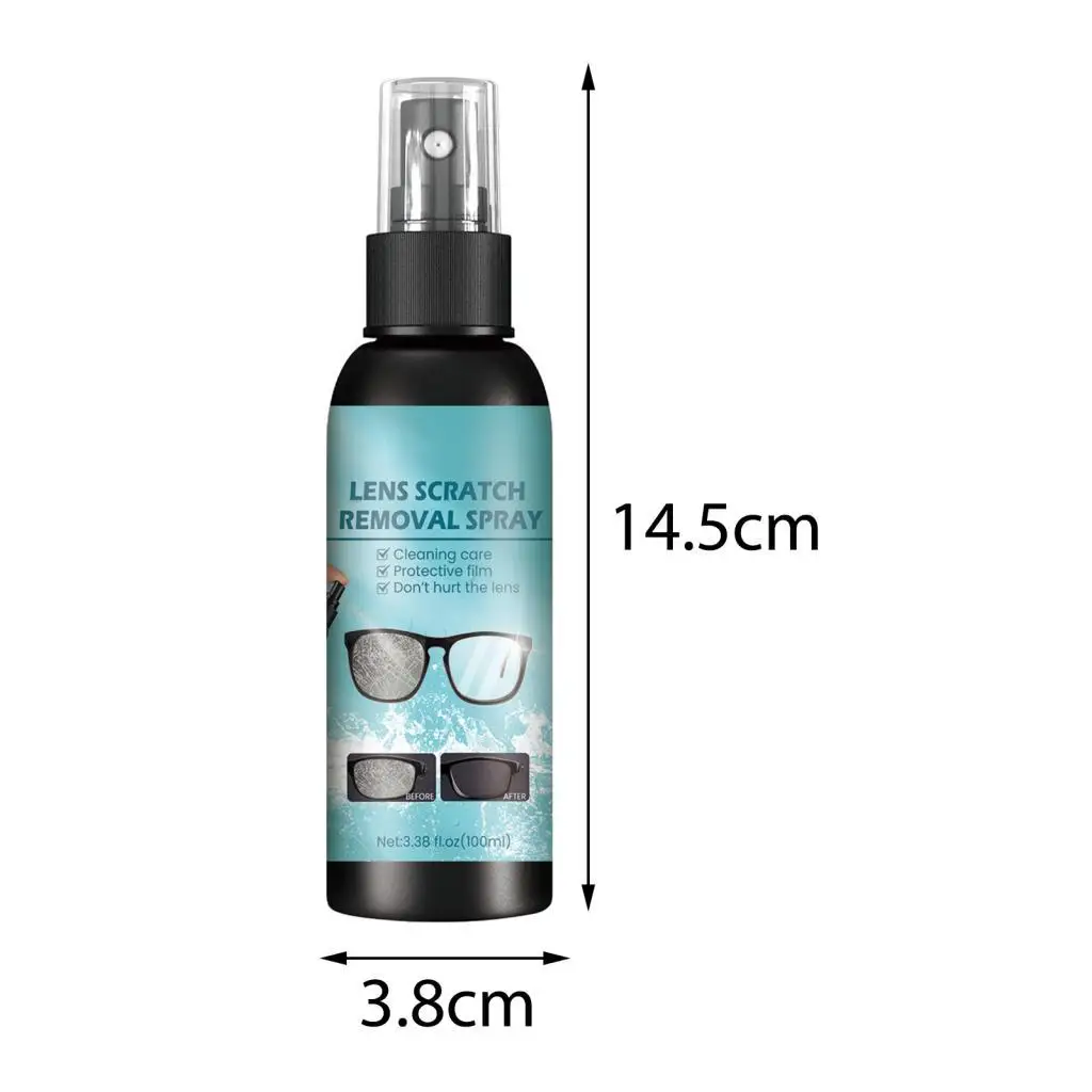Eyewear Lens Scratch Eraser Spray 100ml Glasses Cleaner Polish Repair Liquid for Daily Use