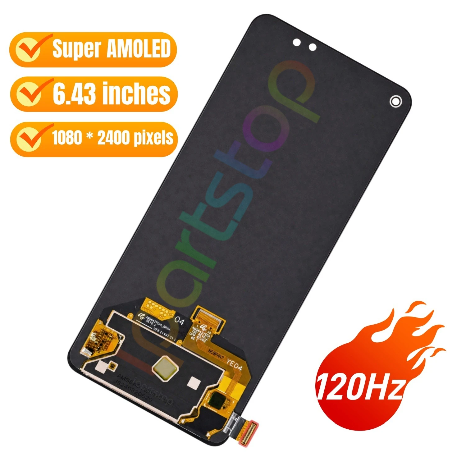 iParts Replacement Display for Realme GT Neo Flash RMX3350 Super AMOLED 120Hz Touch Screen Digitizer Assembly OEM all Function