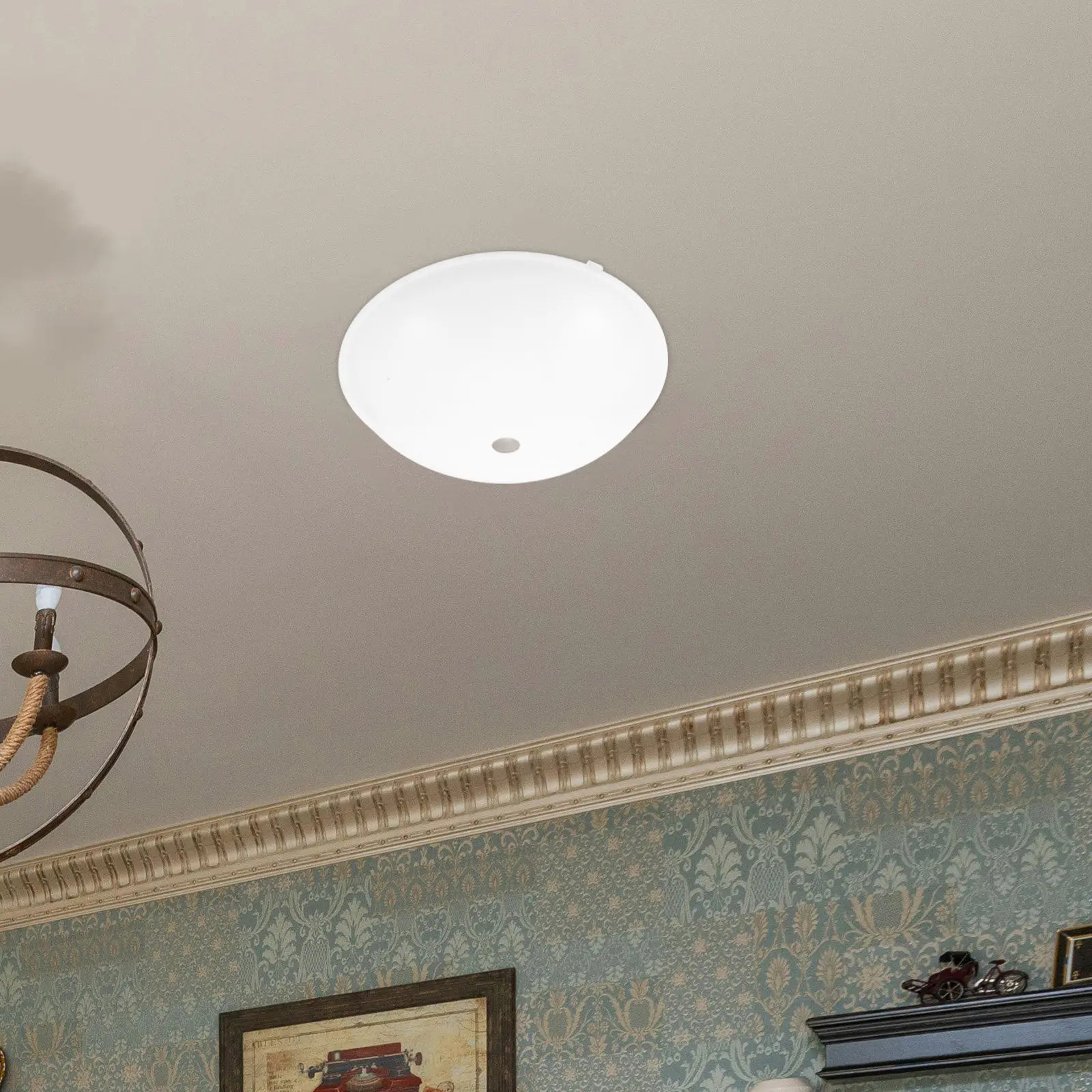 Plastic Round Ceiling Light Cover Sturdy Pc Material Easy Install Bedroom Hallway Staircase Replacement Ceiling Light Shade
