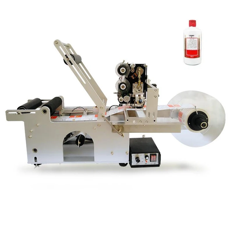 Adhesive Sticker Small Jar Plastic Round Bottle Labeling Machine Paper Labels Semi-auto Packing Machine