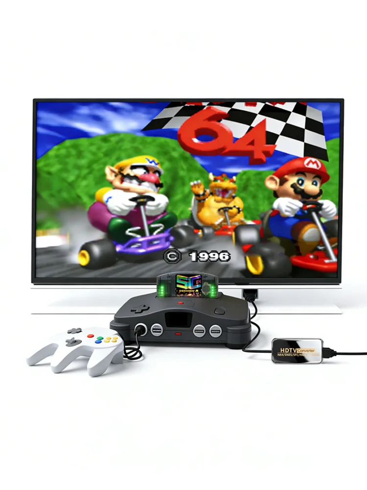 Nowa karta do gier N64 Open Source SC64 Flash Cart 9000 w 1, modułowy chip do konsoli gier wideo 6TG z kartą TF 64G — zdjęcie produktu 7