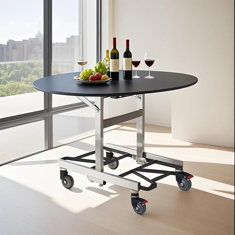 

Luxury Foldable Food Delivery Cart Star Hotel Room Trolley Stainless Steel Insulation Box Mobile Food Delivery Cart