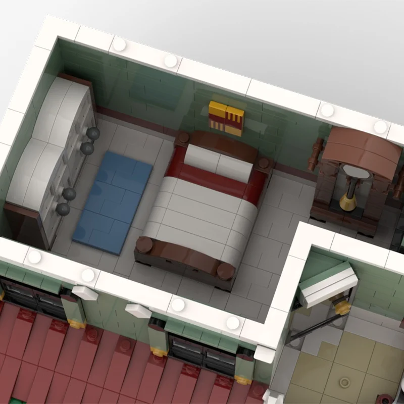 2183pcs MOC Oude Bakkerij En Gebak Winkel Gemodulair Model Kerstcadeaus Bouwstenen Architectuur Speelgoed DIY Idee Baksteen Kinderen