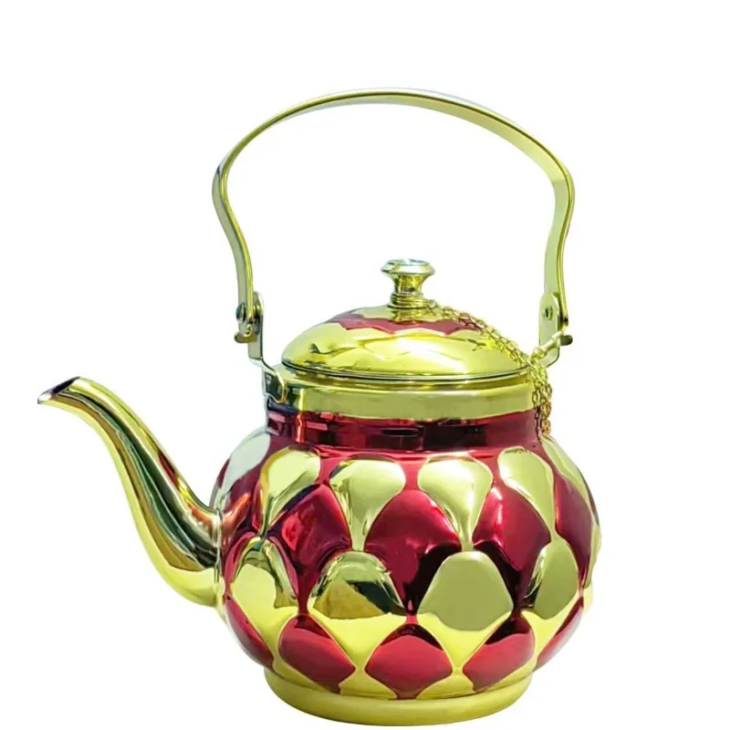 Featured Teapots Traditional Retro Teapots A Set of Ethnic Style Items for Homes and Restaurants Stainless Steel Material