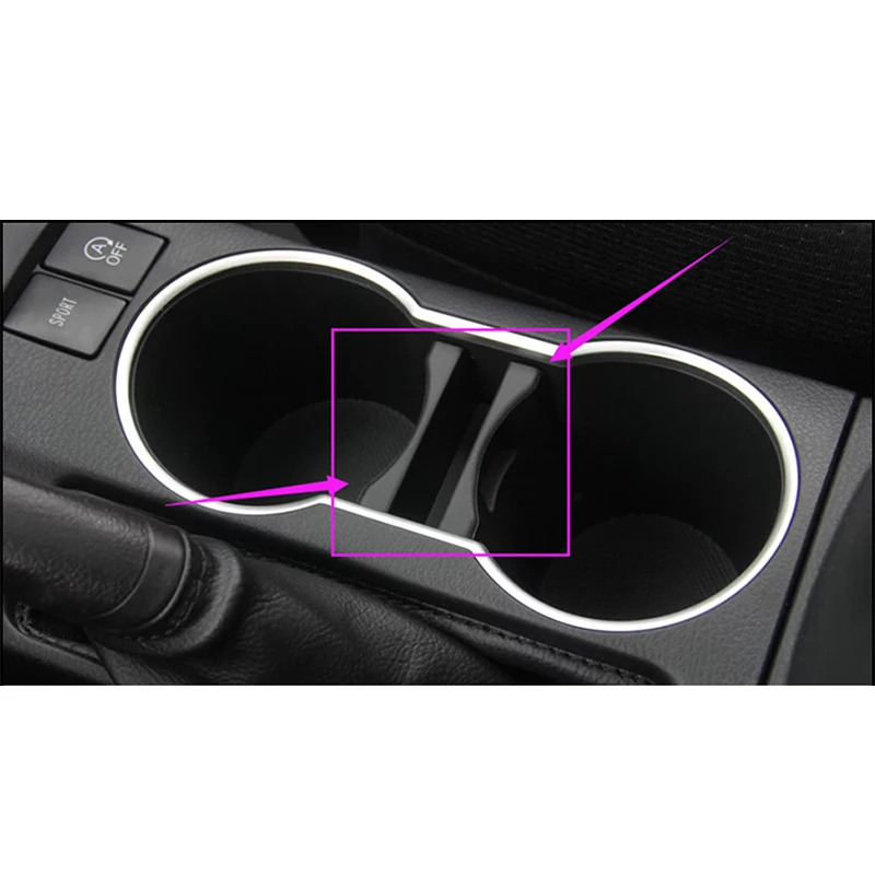 Car Center Console Cup Bottle Insert Divider Holder Black Fit for Toyota Corolla Levin 2014 2015 2016 2017 2018 ABS