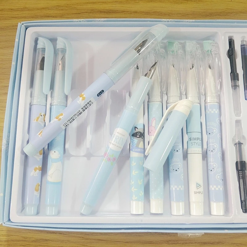Bộ Bút Máy có Ngòi Mực và Hộp Hút Mực Đồ dùng học tập văn phòng Văn phòng phẩm viết
