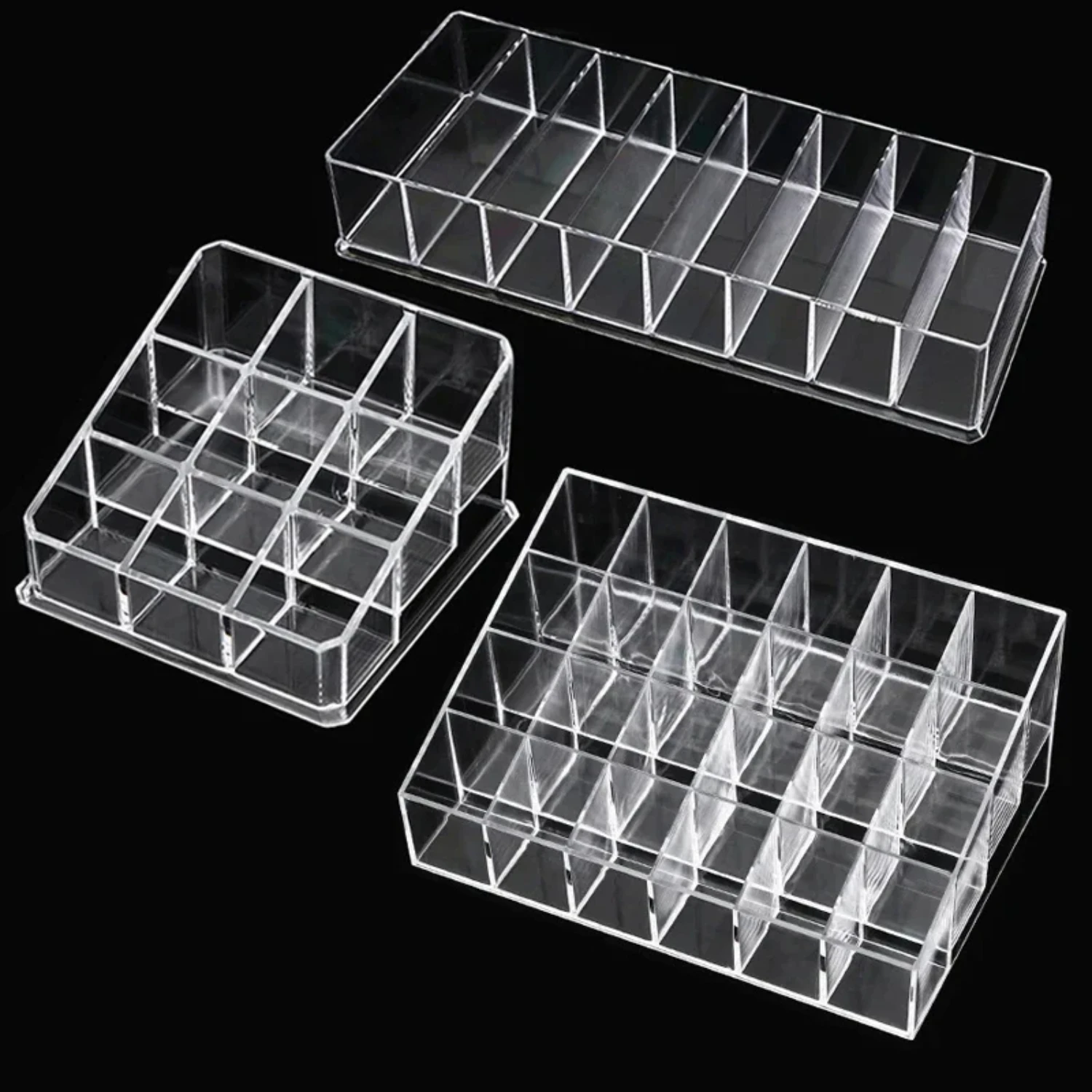 Acrylic Clear Tattoo Ink Display Stand Holder Empty Rack Cosmetic Tattoo Supplies Lipsticks Manicure Organizer  Box 1pcs