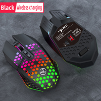 HXSJ T500 Wireless Gaming Mouse - Ergonomic Design with RGB Lighting, Type-C USB Charging, Honeycomb Shell, Optical for game
