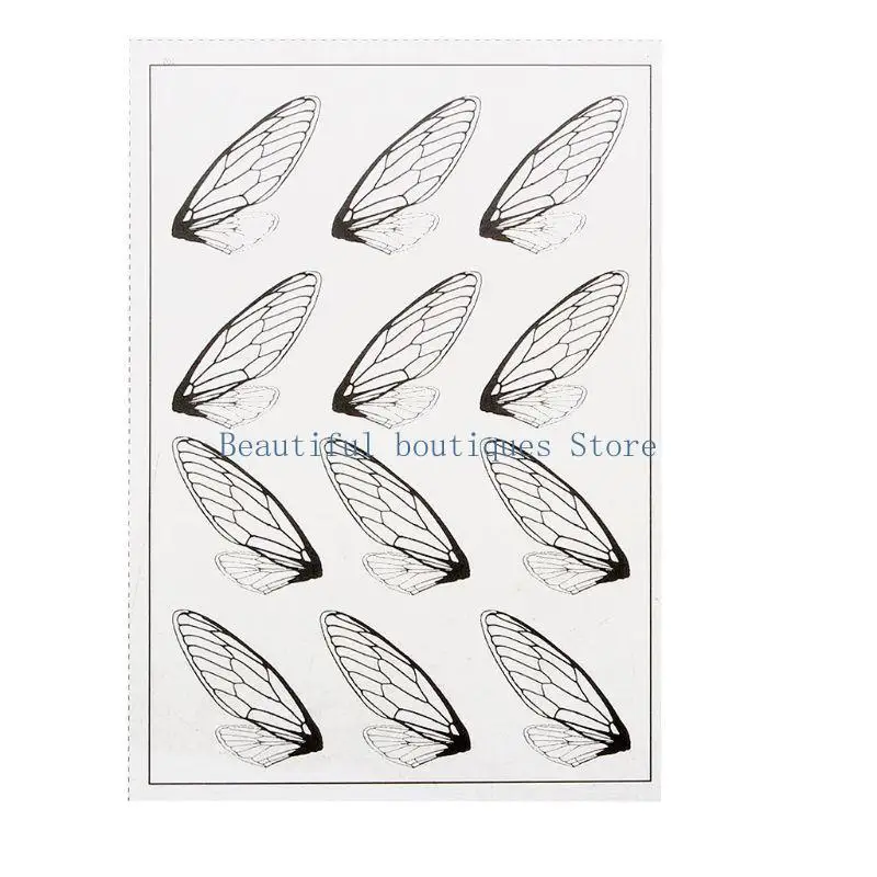 U4LF Resin Charms for Butterfly Simulated Wings Supplies Insert Resin Accessories Fil