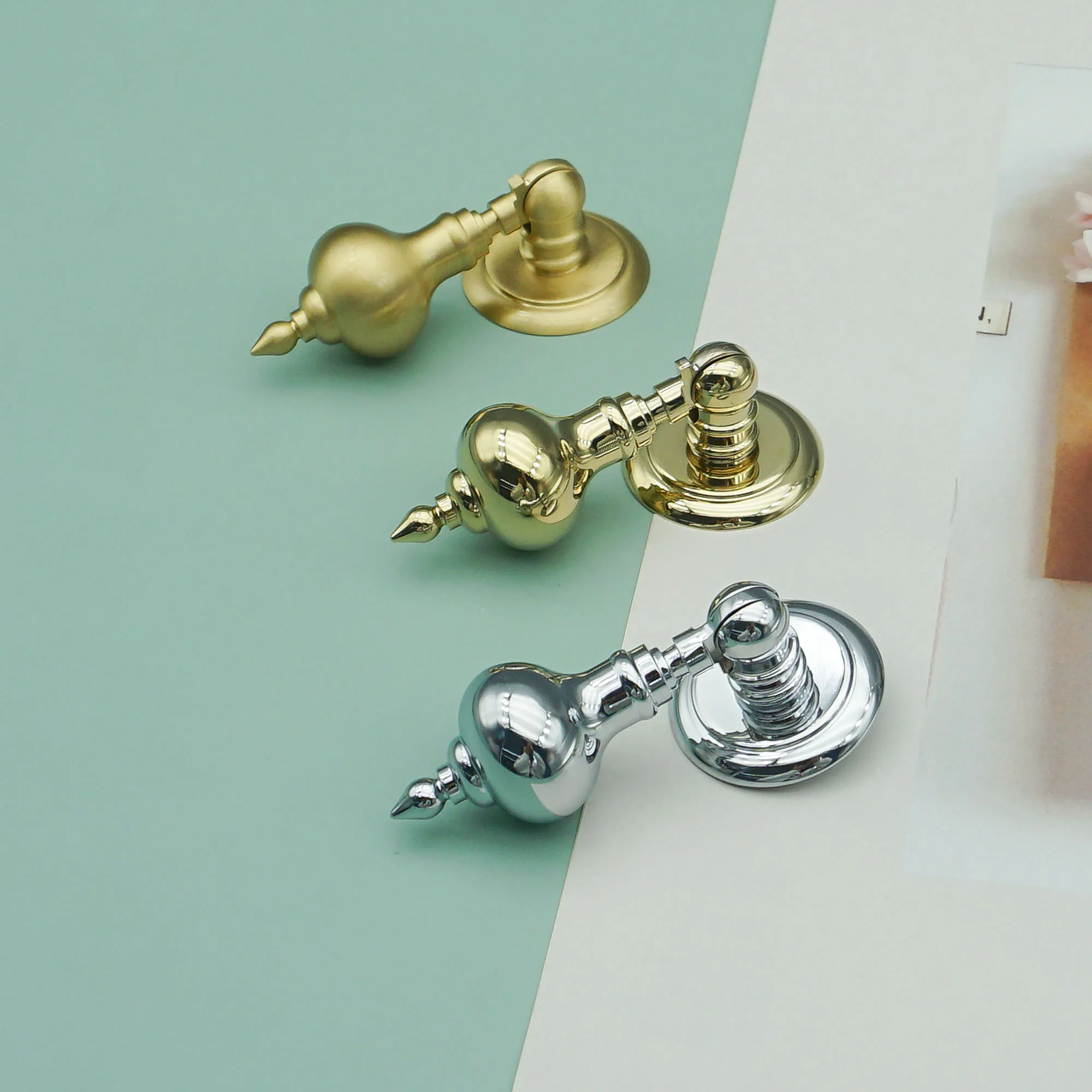 Solid Brass Gold Chrome Cabinet Handles Pendant Single Hole Drawer Knobs Light Luxury Decor Wardrobe Pulls Furniture Hardware