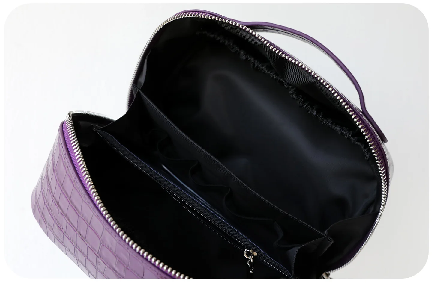 Waschtasche aus echtem Leder mit Krokodilstruktur, großes Fassungsvermögen, Reise-Kosmetik- und Toilettenartikel-Organizer, Damentasche, Make-up-Tasche, Luxustasche – Detail 20