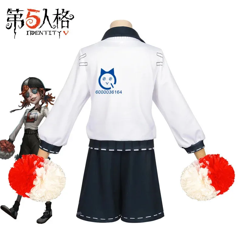 게임 아이덴티티 V 치어리더 코스프레 롤플레잉 의상 애니메이션 릴리 바리에르 옷 수트 (여성용 핸드 프롭 포함) 코믹콘 수트
