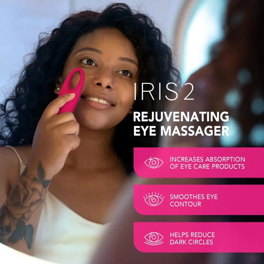 إحياء العين IRIS 2 حزمة التصريف اللمفاوي العين مدلك IRIS ترطيب هيدروجيل قناع العين ، 60 قطعة مزيل دائرة العين الداكنة أمبير عين