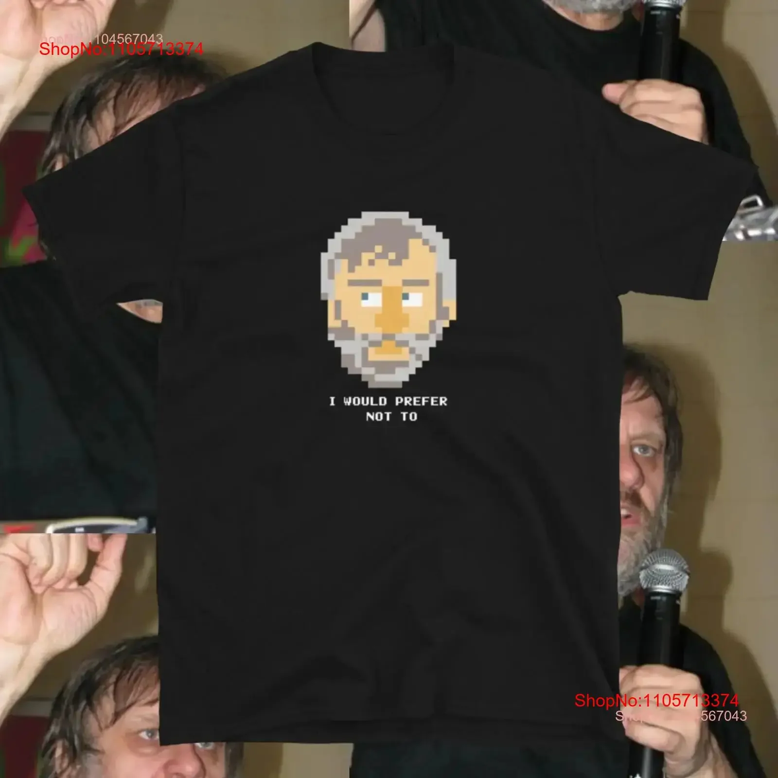 Slavoj Zizek I Would Prefer Not To Dialectic Philosopher T Shirt vintage Washed Stylish Casual fashion Slightly