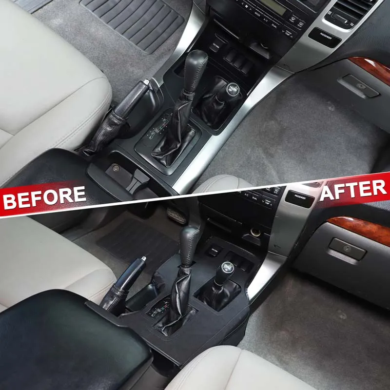 

1Pcs Black For Toyota Land Cruiser Prado 120 2003-2009 Car Central Control Protection Cover Sticker Car protection accessories