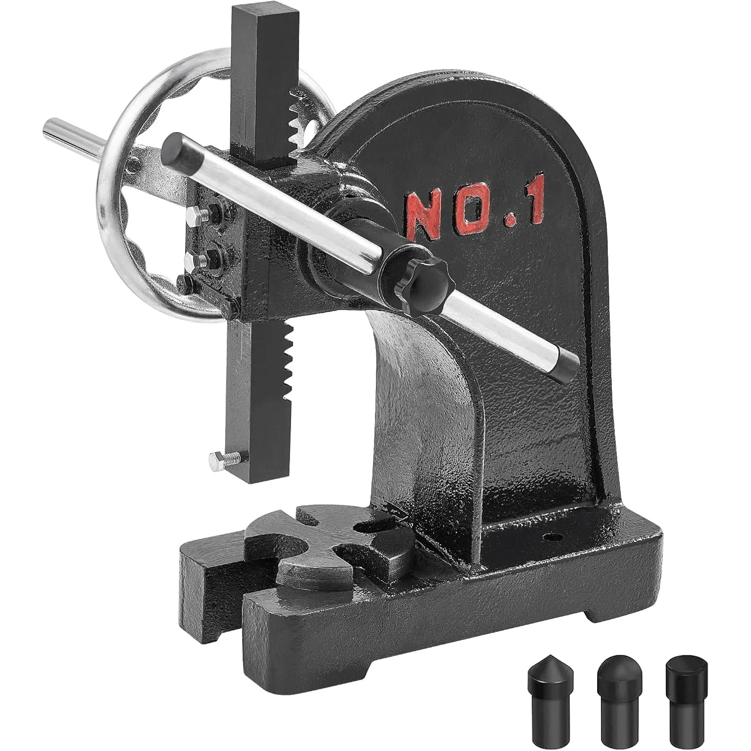 

VEVOR Arbor Press, 1 Ton Manual Arbor Press with Handwheel, 5.9" Maximum Height, Cast Iron Heavy-duty Manual Desktop Arbor Press