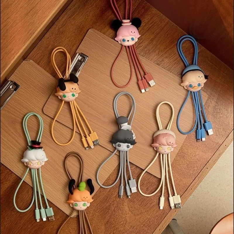 

New Genuine Dimoo World X Disney Series 2 In 1 Cable Blind Box Cute Dimoo Disney Co-Branded Series Cable Mystery Box As Gift