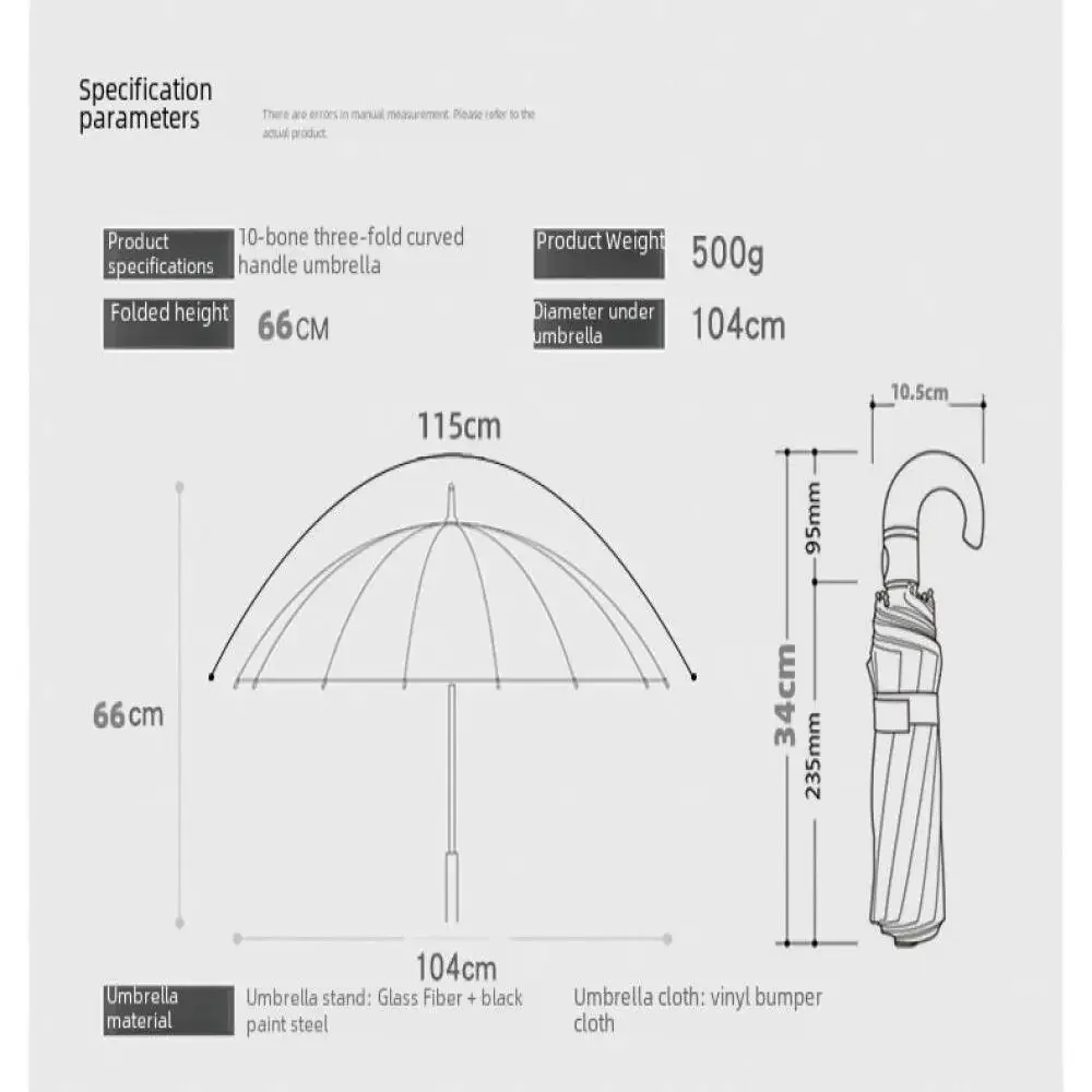 Auto Open Umbrella Self Opening Black Rubber Coating Sun Shield Curved Handle Triple Fold Parasol Custom Logo Promotional Brand