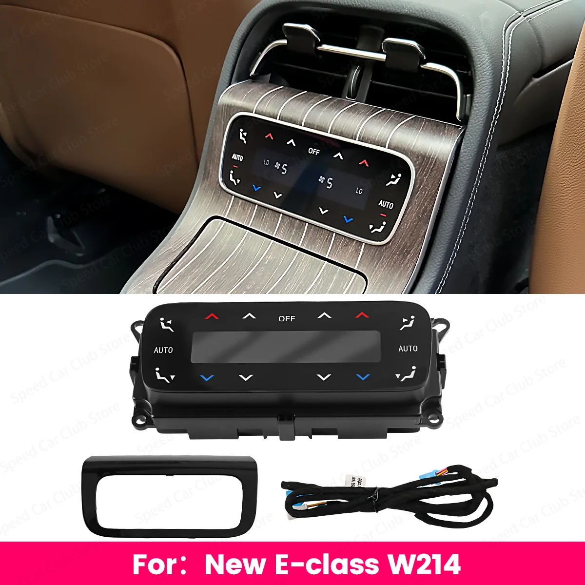 

Mercedes Benz E Class W214 Rear Air Conditioning Panel Upgrade - Car Rear Air Vent AC ButtonControl for Climate Modification