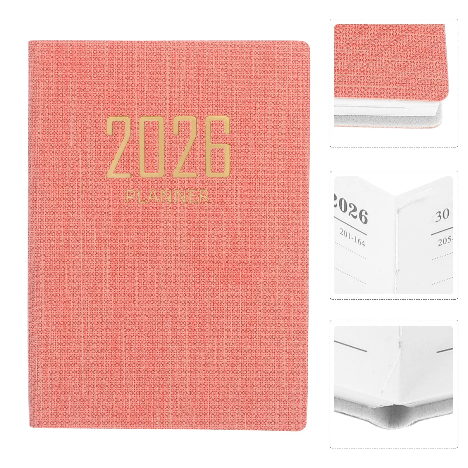 

2026 Portable Pocket Planner A7 Mini Daily Weekly Monthly Agenda Notebook Thick Smooth Paper PU Cover for Students