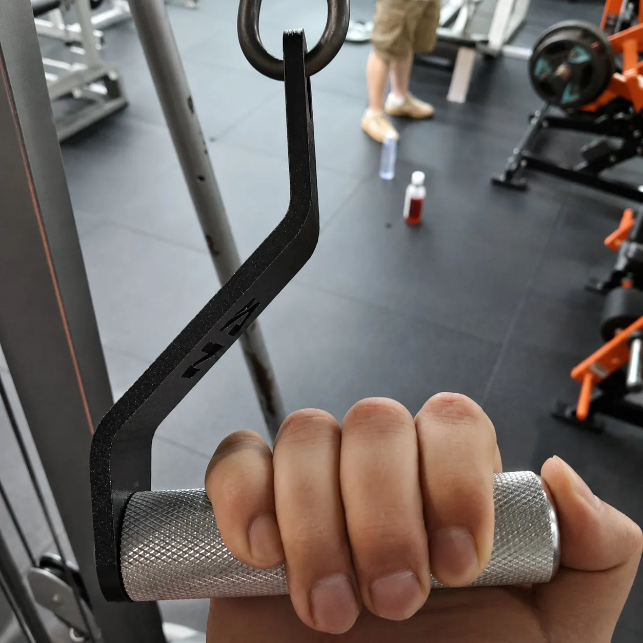 GRPX L-Shaped Cable Machine Handles Pair Single-Hand Lat Pull down Fitness Training Accessories for Gym